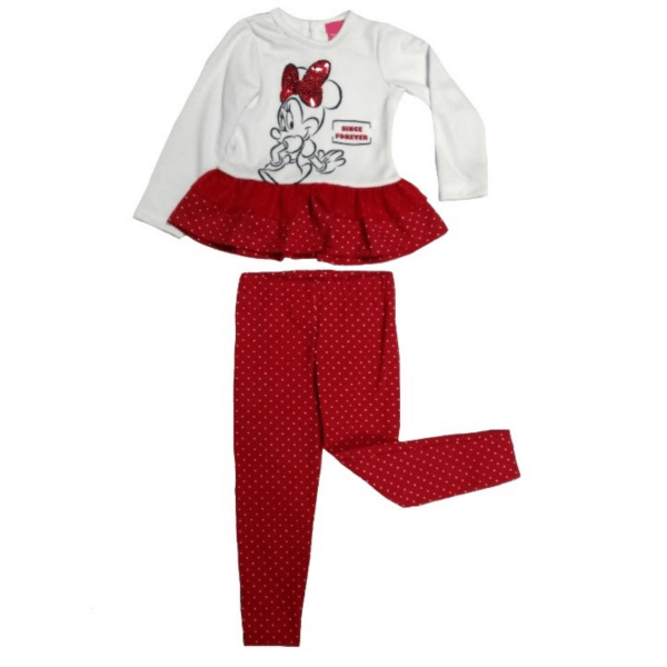 Minnie Embroidery Set In Color Red For Toddlers